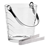 Casa si Gradina - Bucatarie si vesela - Accesorii bar - Frapiere si clesti gheata - Frapiera de Sticla pentru Gheata MADGENIX, 800 ml, Galeata pentru Cuburi de Gheata cu Maner Metalic si Cleste - Infinity.ro