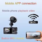 Auto si Moto - Electronice auto - Camere auto si DVR - Camera video auto tripla, 3 canale DVR, Dash Cam S19, WiFi, Night Vision, Rezolutie 1920x1080, Camp vizual ultralarg - Infinity.ro