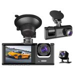 Auto si Moto - Electronice auto - Camere auto si DVR - Camera video auto tripla, 3 canale DVR, Dash Cam S1, WiFi, Night Vision, Rezolutie 1920x1080, Inregistrare dubla, Camp vizual ultralarg, Card 32 GB ca - Infinity.ro