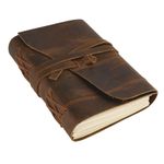 Carti si Birotica - Papetarie - Agende si calendare - Jurnale - Set Cadou – Jurnal din Piele + Pix | Handmade în India | Jurnal de Recunoștință, Culoare Maro Închis | 18 X 13 Cm * - Infinity.ro
