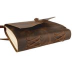 Carti si Birotica - Papetarie - Agende si calendare - Jurnale - Set Cadou – Jurnal din Piele + Pix | Handmade în India | Jurnal de Recunoștință, Culoare Maro Închis | 18 X 13 Cm * - Infinity.ro