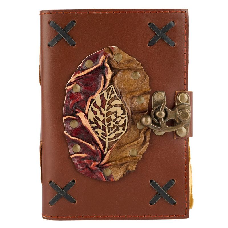 Carti si Birotica - Papetarie - Agende si calendare - Jurnale - Jurnal Handmade din Piele Naturală | „O Viață ca Vântul și Frunza” | 18 X 13 Cm | Hârtie Antichizată * - Infinity.ro