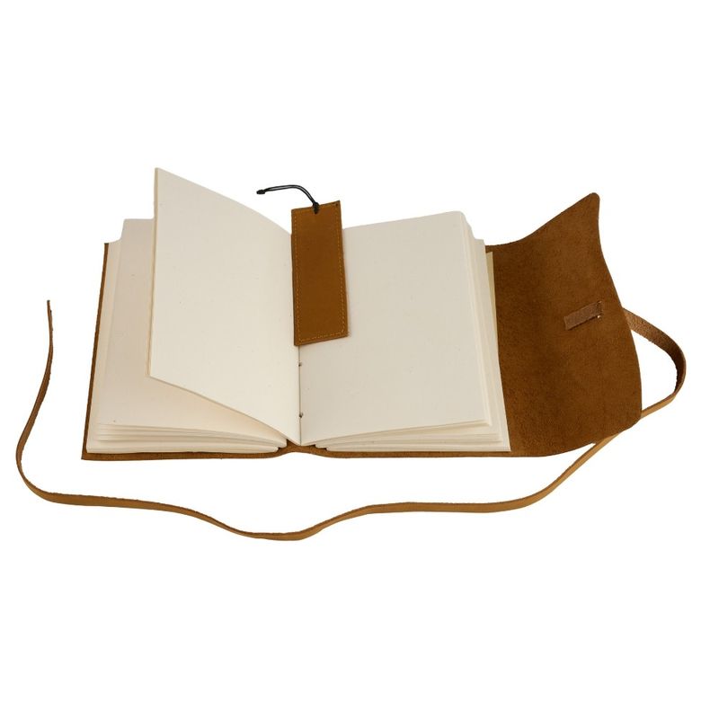 Carti si Birotica - Papetarie - Agende si calendare - Jurnale - Set Cadou – Jurnal din Piele + Pix | Handmade în India | Jurnal de Recunoștință, Culoare Maro Deschis | 18 X 13 Cm * - Infinity.ro