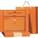 Carti si Birotica - Papetarie - Agende si calendare - Jurnale - Set Cadou Premium Agendă din Piele + Pix - Portocaliu - Infinity.ro