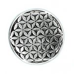 Casa si Gradina - Decoratiuni - Aromaterapie si lumanari - Odorizante camera - Suport Metalic pentru Bețișoare și Conuri Parfumate – Model Floarea Vieții, 11 Cm | Protecție și Eleganță în Ritualurile Aromatice - Infinity.ro