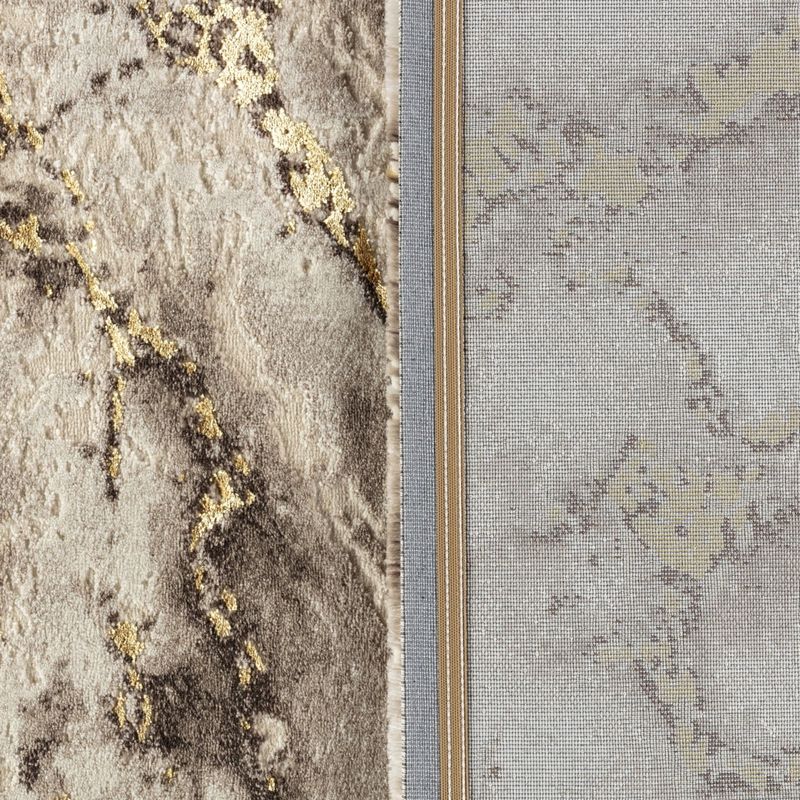 Casa si Gradina - Textile si covoare - Covoare - Covoare casa - Covor Modern Living , Dormitor Dreptunghiular Marmara T160A Crem Gold 80 x 150 - Infinity.ro