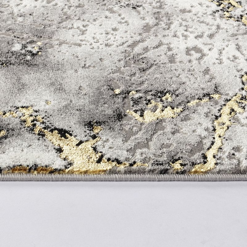Casa si Gradina - Textile si covoare - Covoare - Covoare casa - Covor Modern Living , Dormitor Dreptunghiular Marmara T160A Gri Gold 80 x 150 - Infinity.ro