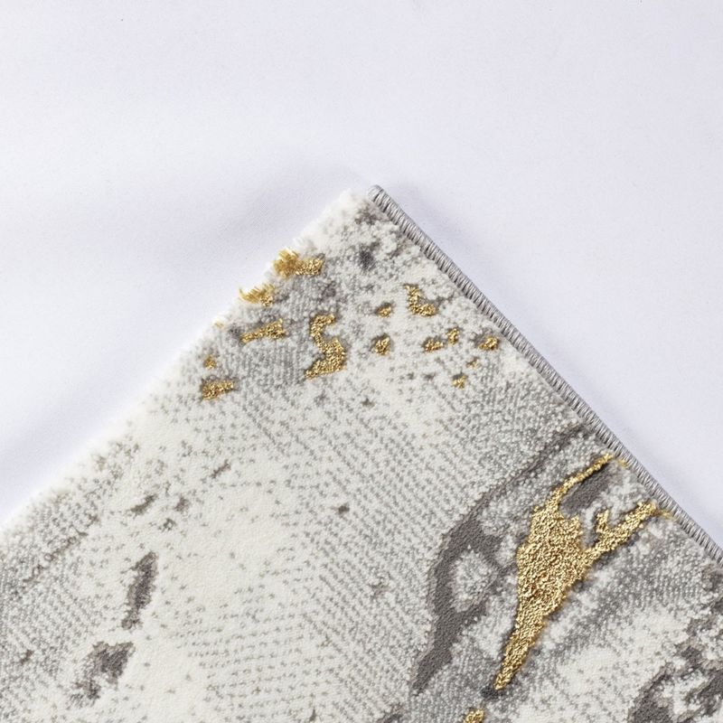 Casa si Gradina - Textile si covoare - Covoare - Covoare casa - Covor Modern Living , Dormitor Dreptunghiular Marmara T160A Gri Gold 80 x 150 - Infinity.ro