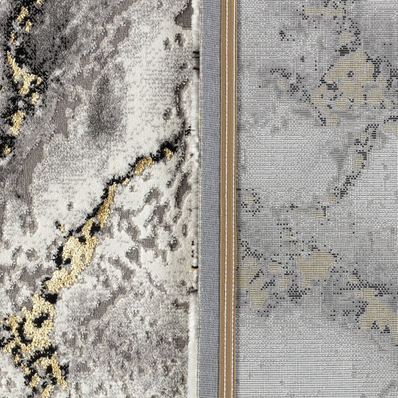 Casa si Gradina - Textile si covoare - Covoare - Covoare casa - Covor Modern Living , Dormitor Dreptunghiular Marmara T160A Gri Gold 80 x 150 - Infinity.ro