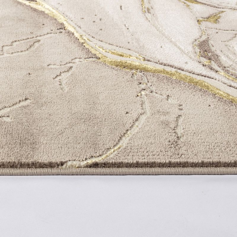 Casa si Gradina - Textile si covoare - Covoare - Covoare casa - Covor Modern Living , Dormitor Dreptunghiular Marmara T156A Bej Gold 80 x 150 - Infinity.ro