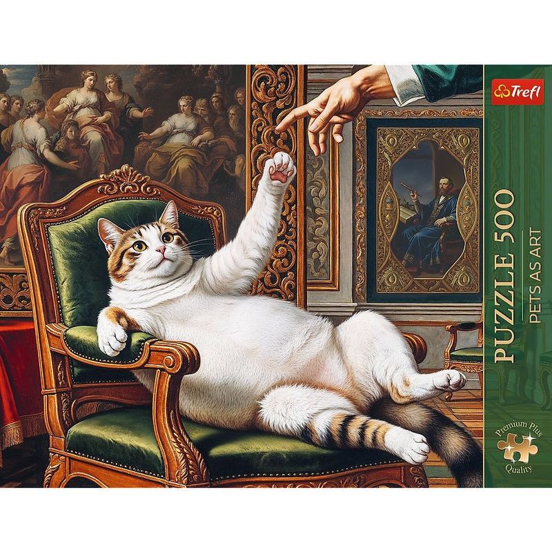 Jucarii, Copii si Bebe - Jucarii si jocuri - Jocuri si puzzle - Puzzle - PUZZLE TREFL 500 PREMIUM PLUS PETS AS ART MAJESTATEA SA PUFOASA - Infinity.ro