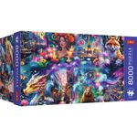 Jucarii, Copii si Bebe - Jucarii si jocuri - Jocuri si puzzle - Puzzle - PUZZLE TREFL 8000 PREMIUM PLUS LUMEA COLORATA CU POSTER INCLUS - Infinity.ro