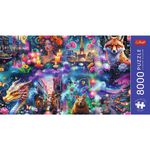 Jucarii, Copii si Bebe - Jucarii si jocuri - Jocuri si puzzle - Puzzle - PUZZLE TREFL 8000 PREMIUM PLUS LUMEA COLORATA CU POSTER INCLUS - Infinity.ro