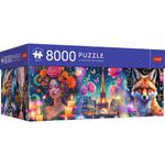 Jucarii, Copii si Bebe - Jucarii si jocuri - Jocuri si puzzle - Puzzle - PUZZLE TREFL 8000 PREMIUM PLUS LUMEA COLORATA CU POSTER INCLUS - Infinity.ro