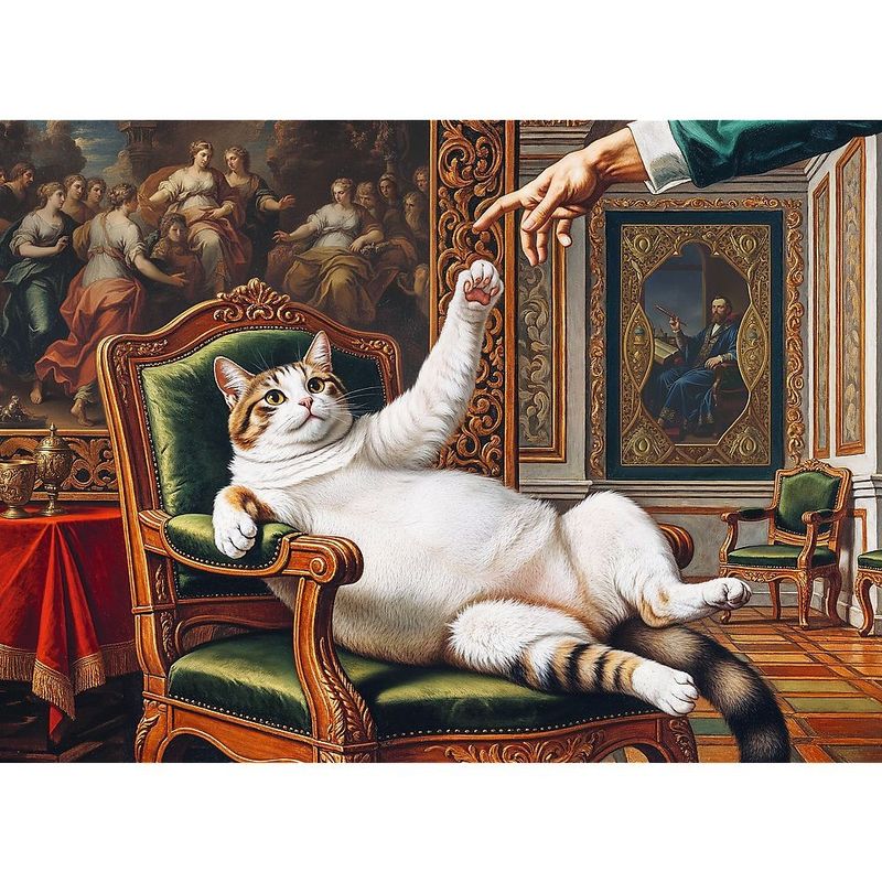 Jucarii, Copii si Bebe - Jucarii si jocuri - Jocuri si puzzle - Puzzle - PUZZLE TREFL 500 PREMIUM PLUS PETS AS ART MAJESTATEA SA PUFOASA - Infinity.ro