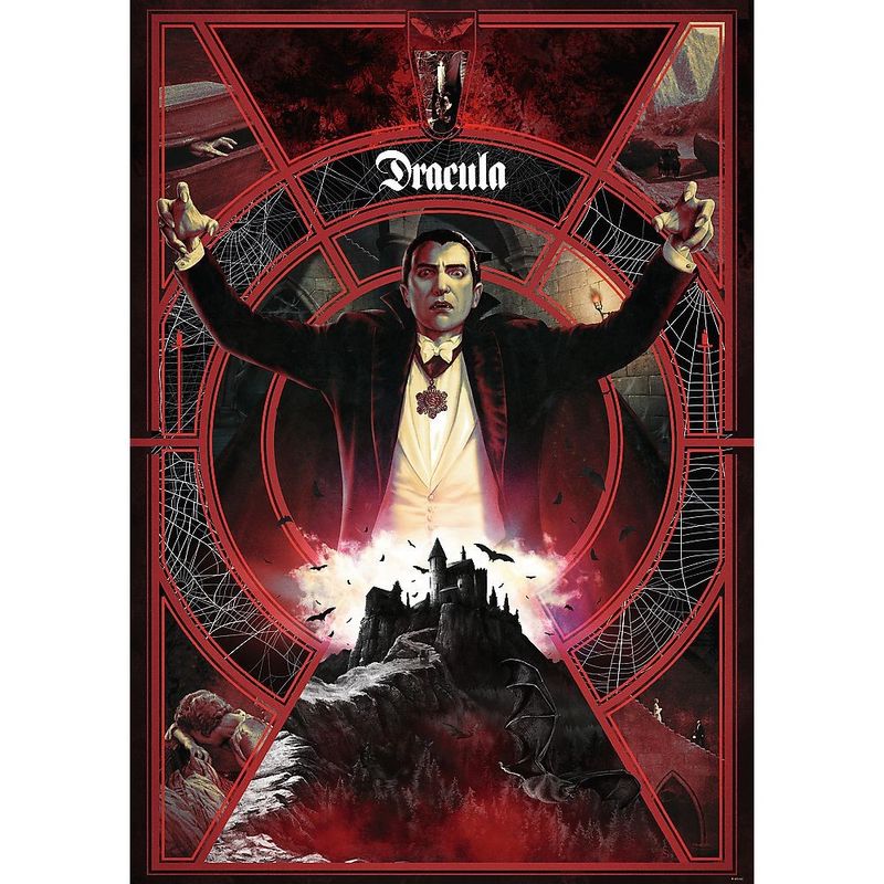 Jucarii, Copii si Bebe - Jucarii si jocuri - Jocuri si puzzle - Puzzle - PUZZLE TREFL 1000 PREMIUM PLUS UNIVERSAL MONSTERS SALA GROAZEI DRACULA - Infinity.ro