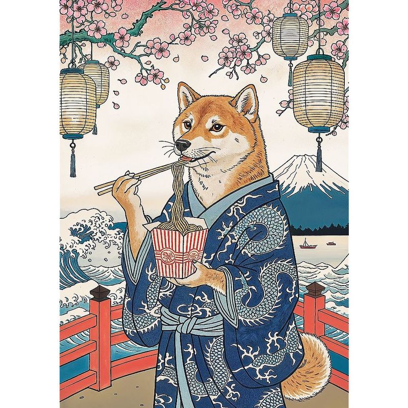 Jucarii, Copii si Bebe - Jucarii si jocuri - Jocuri si puzzle - Puzzle - PUZZLE TREFL 500 PREMIUM PLUS PETS AS ART MEDITATIA CU PASTE A LUI SHIBA - Infinity.ro