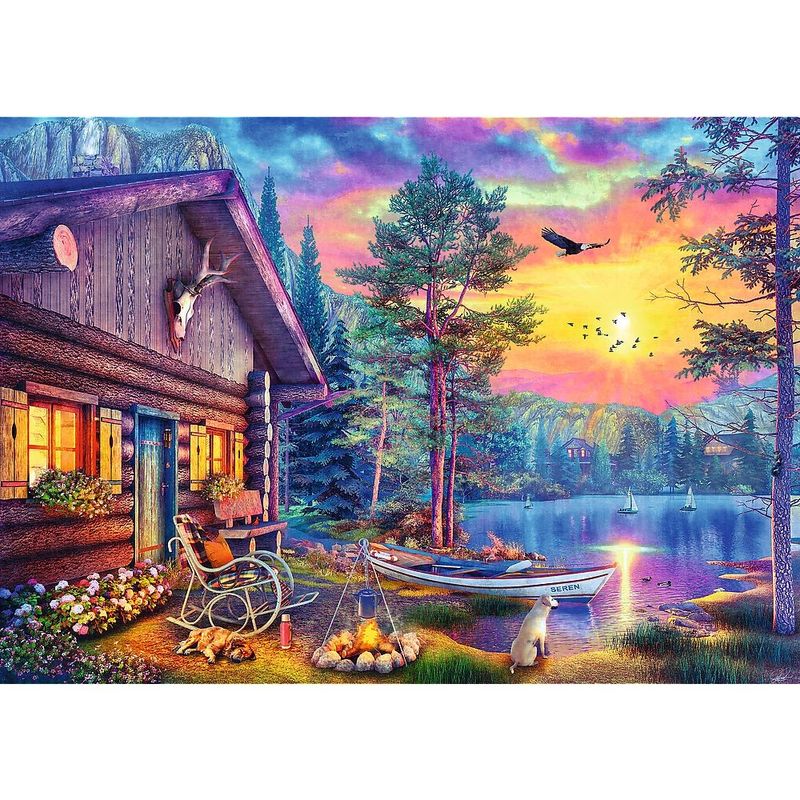 Jucarii, Copii si Bebe - Jucarii si jocuri - Jocuri si puzzle - Puzzle - PUZZLE TREFL 500 PREMIUM PLUS TEA TIME CABANA APUS DE SEARA - Infinity.ro