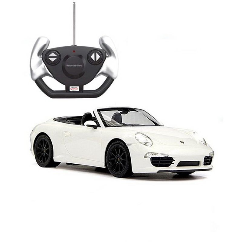 Jucarii, Copii si Bebe - Jucarii si jocuri - Vehicule si jucarii cu telecomanda - Masinute - MASINA CU TELECOMANDA PORSCHE CARRERA S ALB CU SCARA 1 LA 12 - Infinity.ro