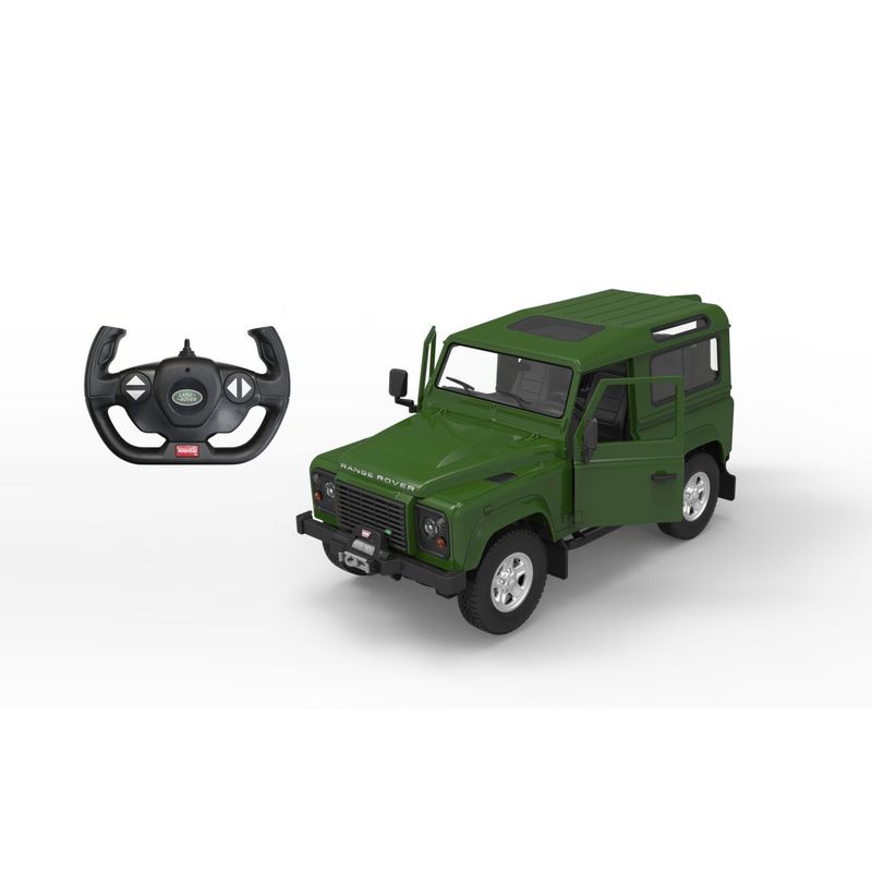 Jucarii, Copii si Bebe - Jucarii si jocuri - Vehicule si jucarii cu telecomanda - Masinute - MASINA CU TELECOMANDA LAND ROVER DEFENDER VERDE CU SCARA 1 LA 14 - Infinity.ro
