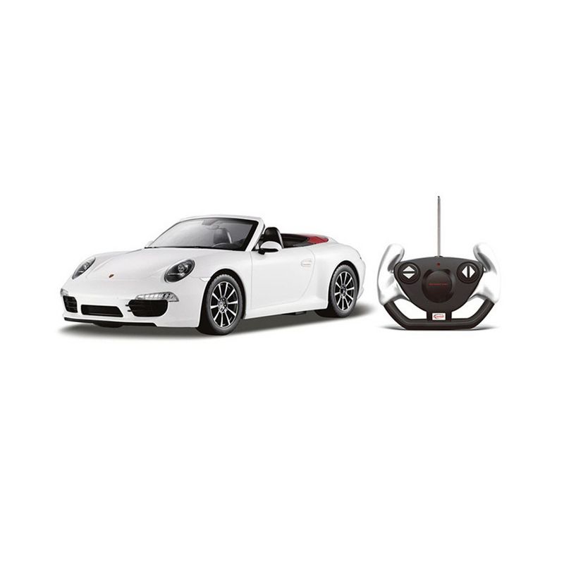 Jucarii, Copii si Bebe - Jucarii si jocuri - Vehicule si jucarii cu telecomanda - Masinute - MASINA CU TELECOMANDA PORSCHE CARRERA S ALB CU SCARA 1 LA 12 - Infinity.ro