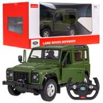 Jucarii, Copii si Bebe - Jucarii si jocuri - Vehicule si jucarii cu telecomanda - Masinute - MASINA CU TELECOMANDA LAND ROVER DEFENDER VERDE CU SCARA 1 LA 14 - Infinity.ro