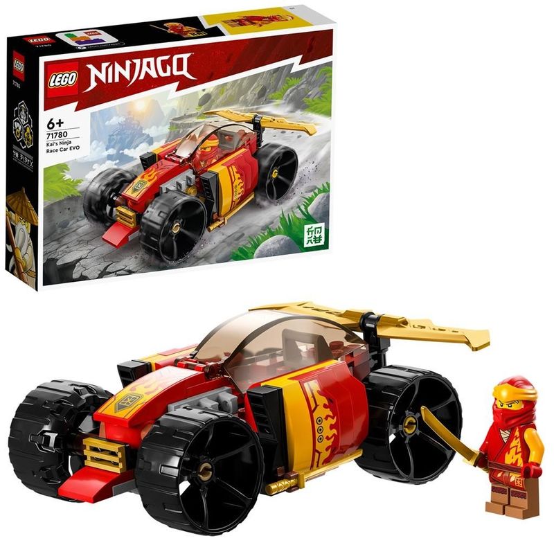 Jucarii, Copii si Bebe - Jucarii si jocuri - Seturi de constructie si cuburi - Seturi de constructie - LEGO NINJAGO MASINA DE CURSE EVO NINJA A LUI KAI 71780 - Infinity.ro
