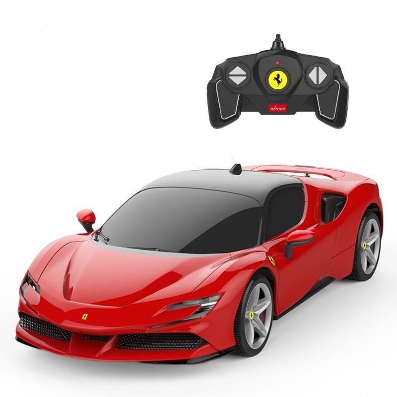 Jucarii, Copii si Bebe - Jucarii si jocuri - Vehicule si jucarii cu telecomanda - Masinute - MASINA CU TELECOMANDA FERRARI SF90 STRADALE SCARA 1 LA 18 - Infinity.ro