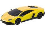 Jucarii, Copii si Bebe - Jucarii si jocuri - Vehicule si jucarii cu telecomanda - Masinute - MASINA CU TELECOMANDA LAMBORGHINI AVENTADOR GALBEN CU SCARA 1 LA 24 - Infinity.ro