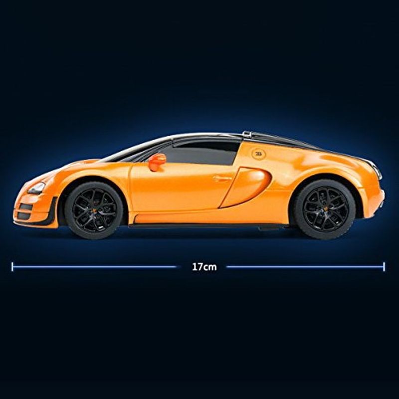 Jucarii, Copii si Bebe - Jucarii si jocuri - Vehicule si jucarii cu telecomanda - Masinute - MASINA CU TELECOMANDA BUGATTI GRAND SPORT VITESSE PORTOCALIU CU SCARA 1 LA 24 - Infinity.ro