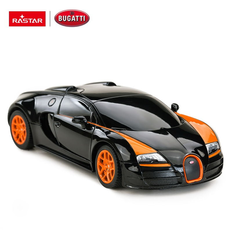 Jucarii, Copii si Bebe - Jucarii si jocuri - Vehicule si jucarii cu telecomanda - Masinute - MASINA CU TELECOMANDA BUGATTI GRAND SPORT VITESSE NEGRU CU SCARA 1 LA 24 - Infinity.ro