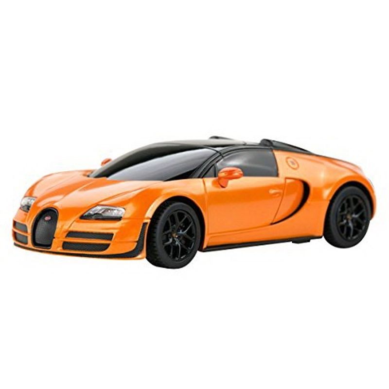 Jucarii, Copii si Bebe - Jucarii si jocuri - Vehicule si jucarii cu telecomanda - Masinute - MASINA CU TELECOMANDA BUGATTI GRAND SPORT VITESSE PORTOCALIU CU SCARA 1 LA 24 - Infinity.ro