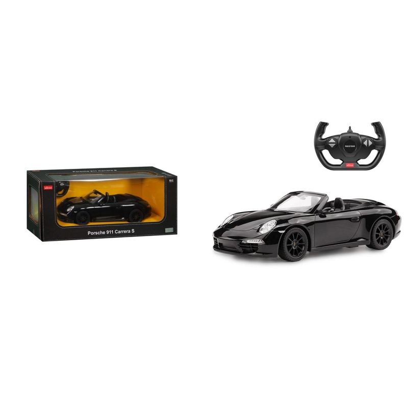 Jucarii, Copii si Bebe - Jucarii si jocuri - Vehicule si jucarii cu telecomanda - Masinute - MASINA CU TELECOMANDA PORSCHE 911 CARRERA S NEGRU CU SCARA 1 LA 12 - Infinity.ro