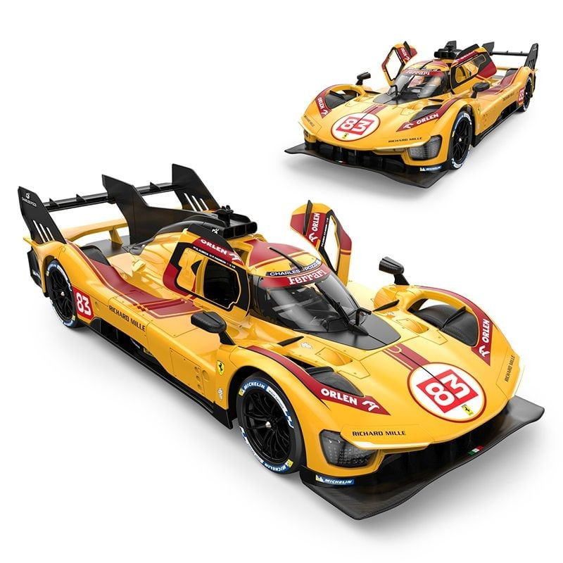 Jucarii, Copii si Bebe - Jucarii si jocuri - Vehicule si jucarii cu telecomanda - Masinute - MASINA CU TELECOMANDA FERRARI 499P N83 GALBEN SCARA 1 LA 14 - Infinity.ro
