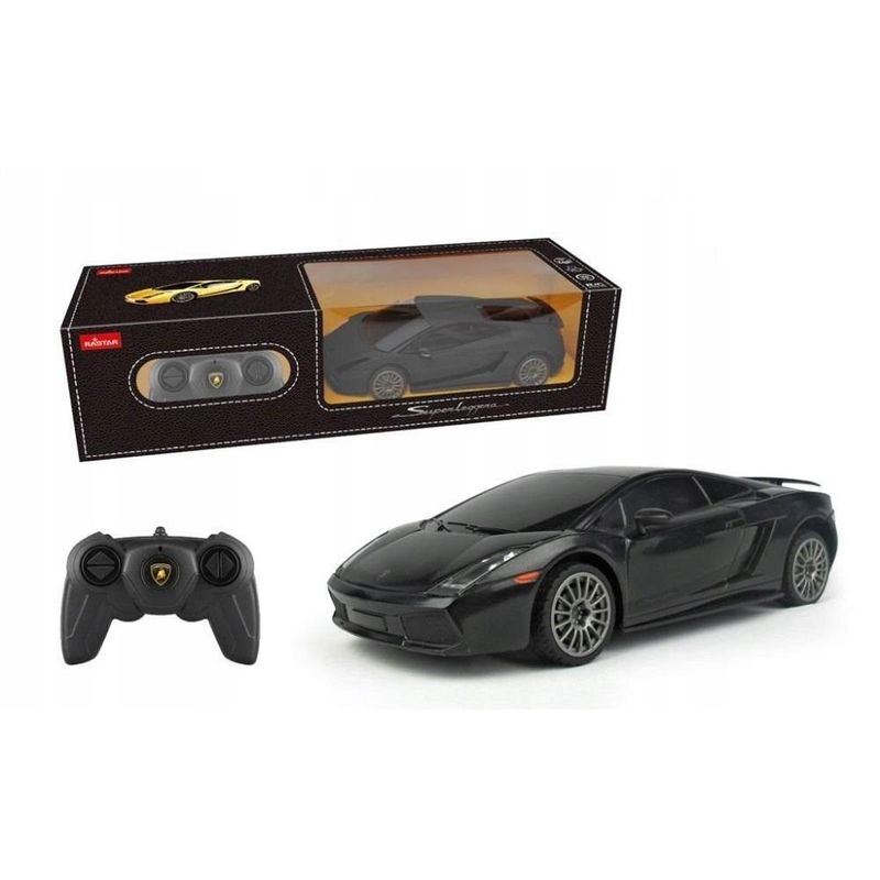 Jucarii, Copii si Bebe - Jucarii si jocuri - Vehicule si jucarii cu telecomanda - Masinute - MASINA CU TELECOMANDA LAMBORGHINI SUPERLEGGERA NEGRU CU SCARA 1 LA 24 - Infinity.ro