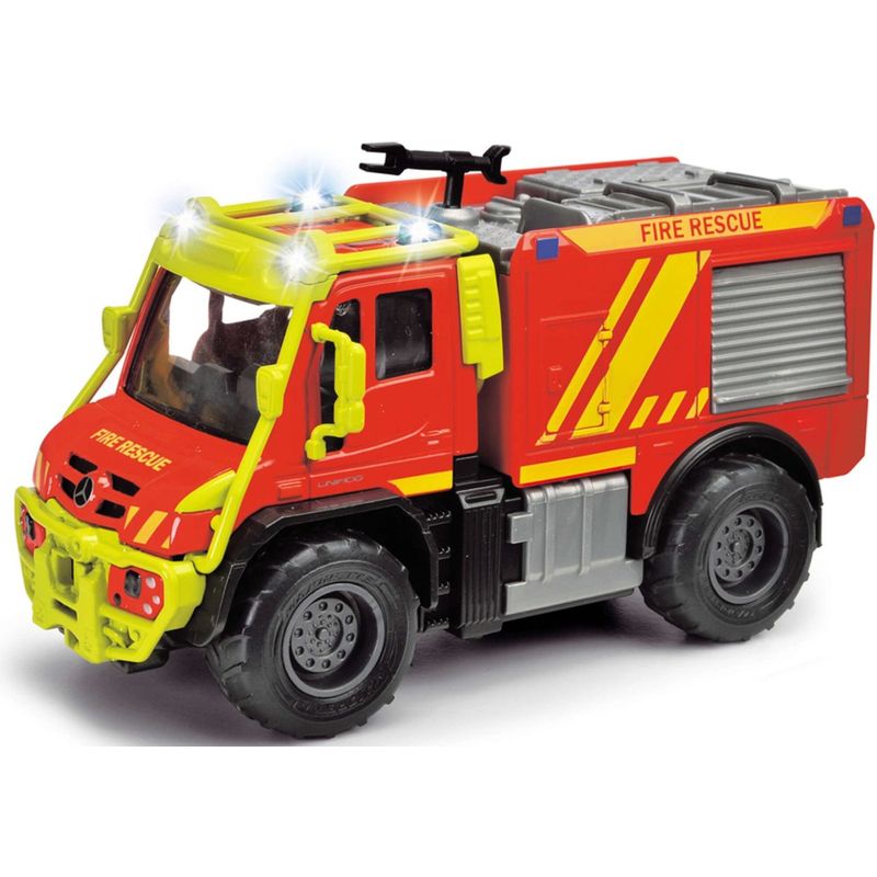Jucarii, Copii si Bebe - Jucarii si jocuri - Vehicule si jucarii cu telecomanda - Masinute - MAJORETTE MASINA DE POMPIERI MERCEDES UNIMOG U530 CU SUNETE SI LUMINI - Infinity.ro