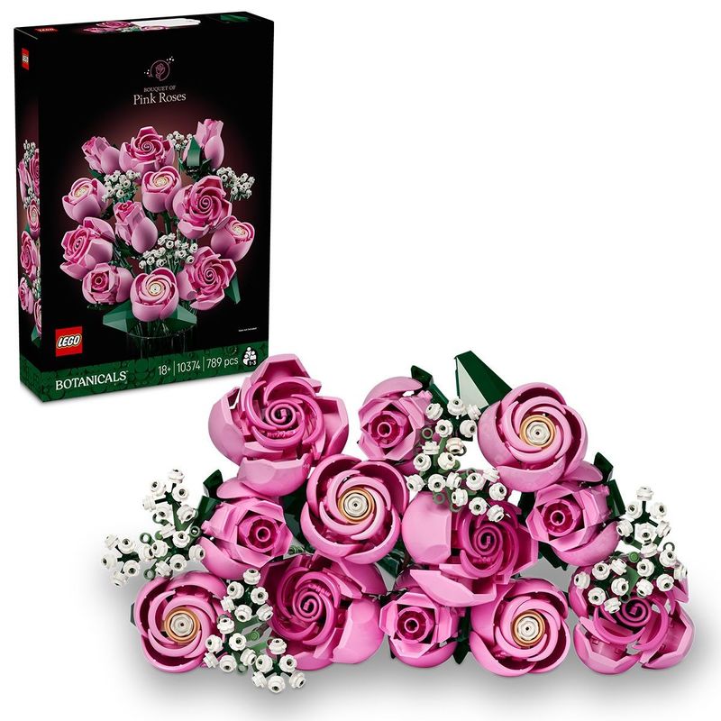 Jucarii, Copii si Bebe - Jucarii si jocuri - Seturi de constructie si cuburi - Seturi de constructie - LEGO BOTANICALS BUCHET DE TRANDAFIRI ROZ 10374 - Infinity.ro