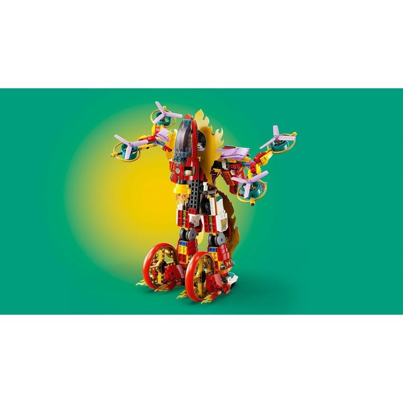 Jucarii, Copii si Bebe - Jucarii si jocuri - Seturi de constructie si cuburi - Seturi de constructie - LEGO MONKIE KID ROBOTUL CU INEL DE FOC AL LUI NEZHA 80057 - Infinity.ro