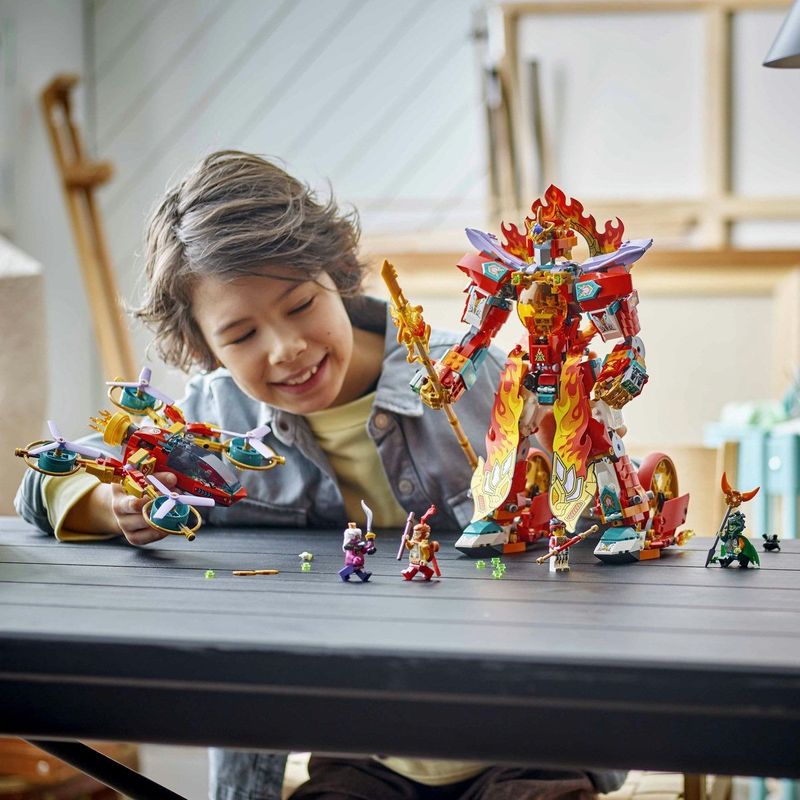 Jucarii, Copii si Bebe - Jucarii si jocuri - Seturi de constructie si cuburi - Seturi de constructie - LEGO MONKIE KID ROBOTUL CU INEL DE FOC AL LUI NEZHA 80057 - Infinity.ro