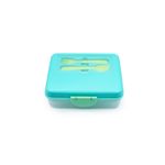 Jucarii, Copii si Bebe - Hrana si alaptare - Biberoane, suzete si accesorii hranire - Articole hranire bebelusi - CUTIE PRANZ BENTO 2 NIVELE CU TACAMURI MELII BLUE MINT LIME - Infinity.ro