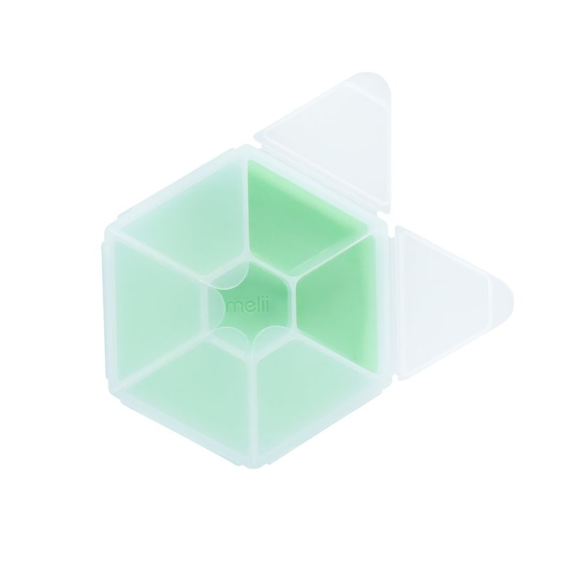 Jucarii, Copii si Bebe - Hrana si alaptare - Biberoane, suzete si accesorii hranire - Articole hranire bebelusi - CUTIE SNACK HEXAGON SNACKLE 6 COMPARTMENTE, MELII, MINT - Infinity.ro