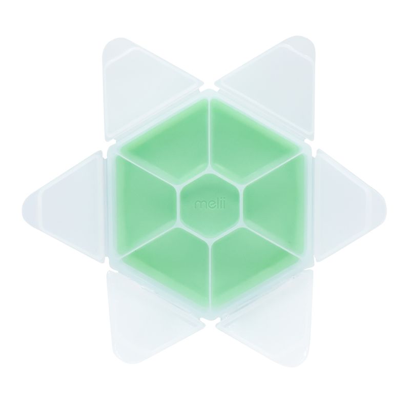 Jucarii, Copii si Bebe - Hrana si alaptare - Biberoane, suzete si accesorii hranire - Articole hranire bebelusi - CUTIE SNACK HEXAGON SNACKLE 6 COMPARTMENTE, MELII, MINT - Infinity.ro