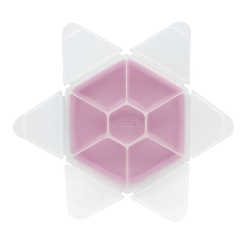 Jucarii, Copii si Bebe - Hrana si alaptare - Biberoane, suzete si accesorii hranire - Articole hranire bebelusi - CUTIE SNACK HEXAGON SNACKLE 6 COMPARTMENTE, MELII, PINK - Infinity.ro