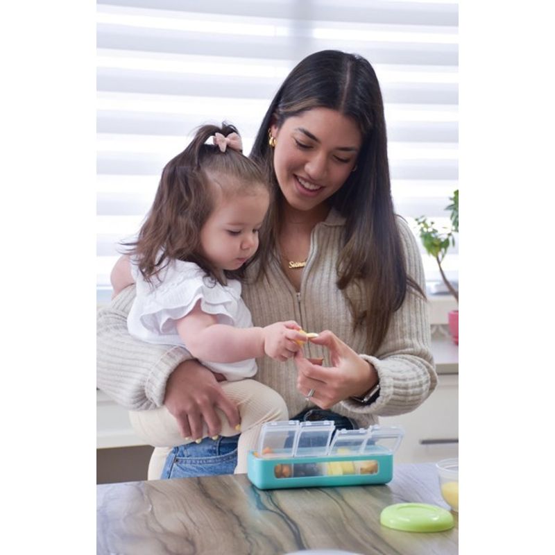Jucarii, Copii si Bebe - Hrana si alaptare - Biberoane, suzete si accesorii hranire - Articole hranire bebelusi - CUTIE SNACK 4 COMPARTIMENTE, MELII LUXE, IVORY - Infinity.ro