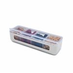 Jucarii, Copii si Bebe - Hrana si alaptare - Biberoane, suzete si accesorii hranire - Articole hranire bebelusi - CUTIE SNACK 4 COMPARTIMENTE, MELII, IVORY - Infinity.ro