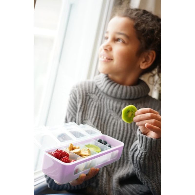 Jucarii, Copii si Bebe - Hrana si alaptare - Biberoane, suzete si accesorii hranire - Articole hranire bebelusi - CUTIE SNACK 4 COMPARTIMENTE, MELII LUXE, IVORY - Infinity.ro