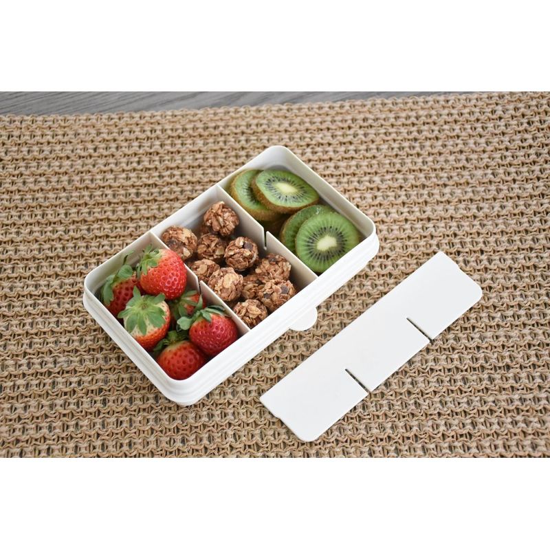 Jucarii, Copii si Bebe - Hrana si alaptare - Biberoane, suzete si accesorii hranire - Articole hranire bebelusi - CUTIE SNACK 6 COMPARTIMENTE, MELII LUXE, IVORY - Infinity.ro