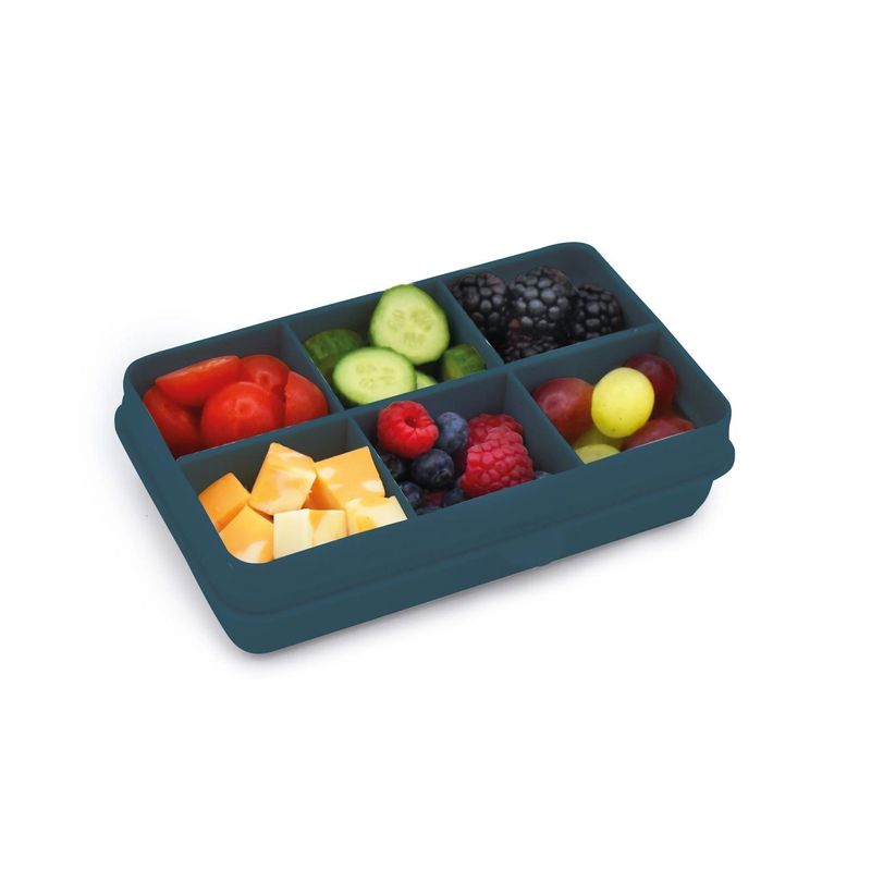 Jucarii, Copii si Bebe - Hrana si alaptare - Biberoane, suzete si accesorii hranire - Articole hranire bebelusi - CUTIE SNACK 6 COMPARTIMENTE, MELII LUXE, BLUE - Infinity.ro