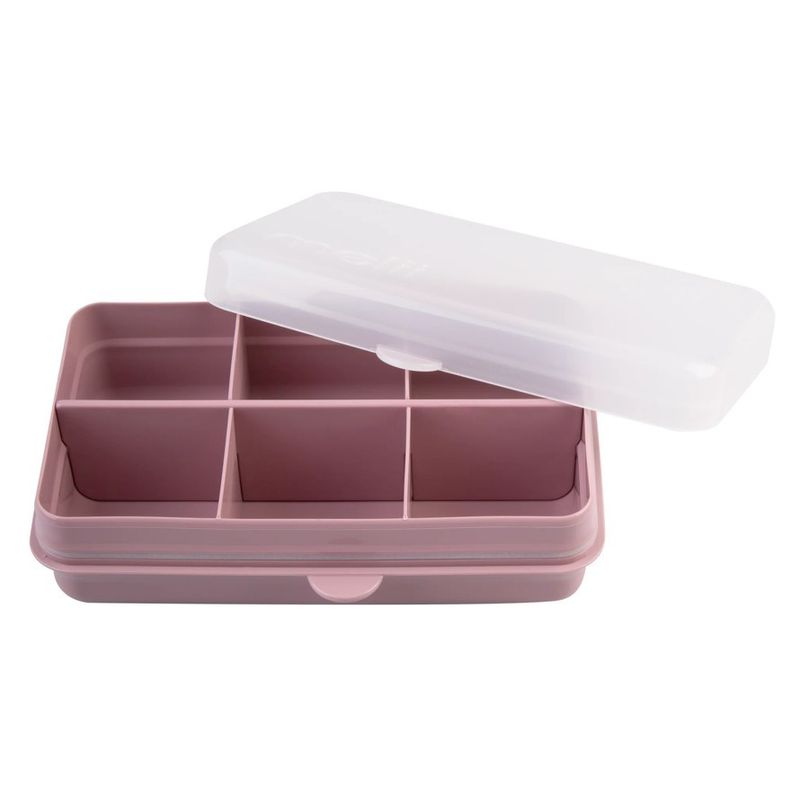 Jucarii, Copii si Bebe - Hrana si alaptare - Biberoane, suzete si accesorii hranire - Articole hranire bebelusi - CUTIE SNACK 6 COMPARTIMENTE, MELII LUXE, PINK - Infinity.ro