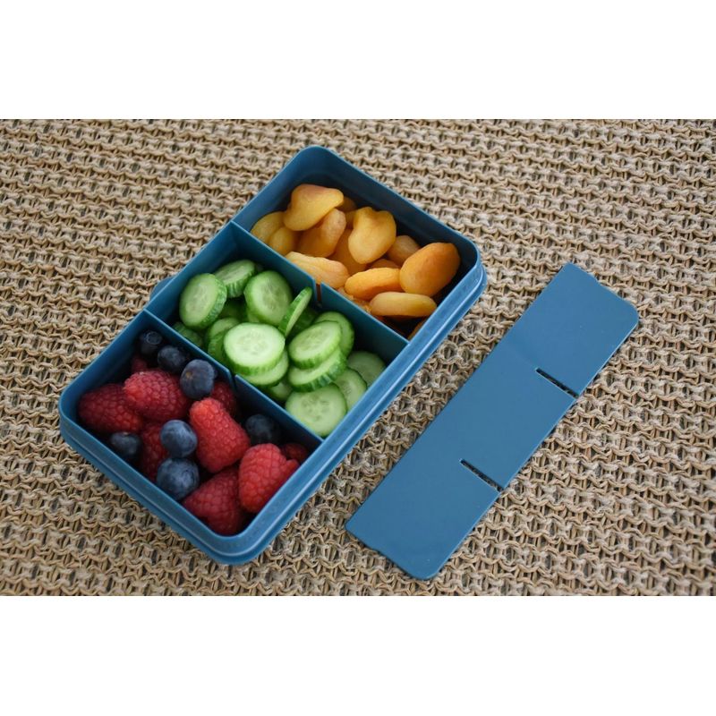 Jucarii, Copii si Bebe - Hrana si alaptare - Biberoane, suzete si accesorii hranire - Articole hranire bebelusi - CUTIE SNACK 6 COMPARTIMENTE, MELII LUXE, BLUE - Infinity.ro